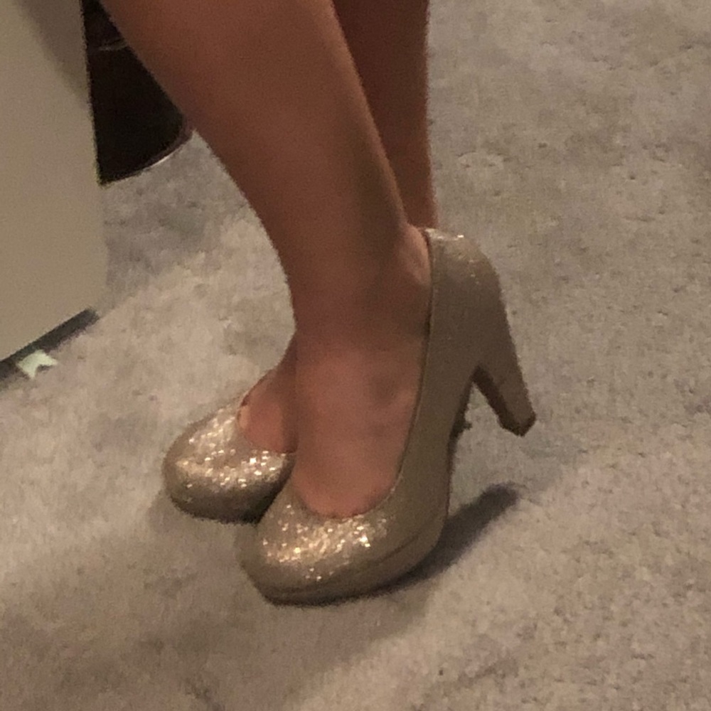 Gold glitter Jellypop heels (6)
